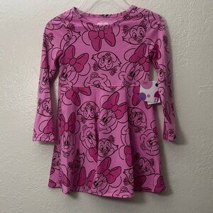 Disney Minnie Pink Dress with Cartoon Design
